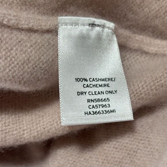 Halogen Scoop neck Sweater Size Medium Side Tie Cashmere Light Pink - Picture 4 of 9